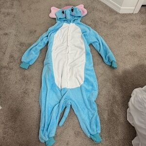 Adult Blue Elephant Kigurumi Outfit Costume Onesie